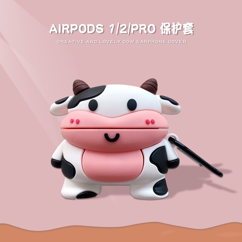 Dễ Thương Vỏ Bảo Vệ Hộp Đựng Tai Nghe Airpods 1 / 2 Hình Hộp Sữa Đáng Yêu