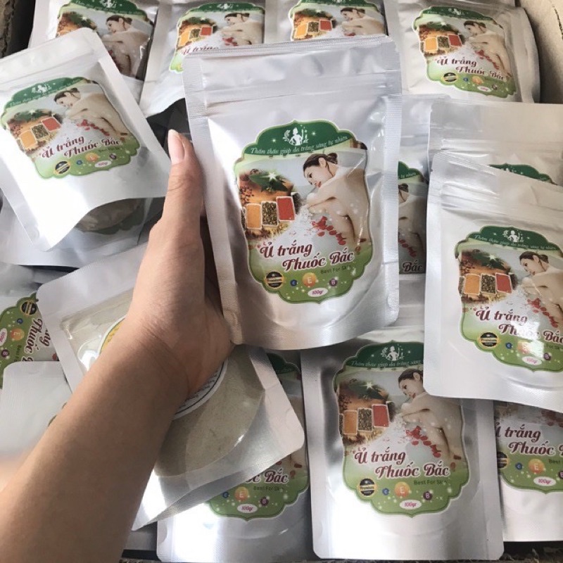 100gr bột tắm trắng thuốc bắc 24 vị dưỡng da, ủ trắng, mờ thâm, giảm viêm nang lông | BigBuy360 - bigbuy360.vn