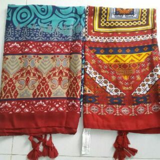 Combo 2 khăn họa tiết thổ cẩm và 1 bông tai phong cách Boho