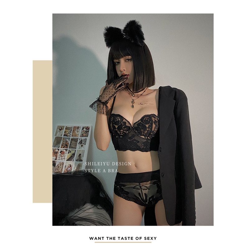 Áo Bra Ren Có Gọng Nâng Ngực Sexy - ĐEN