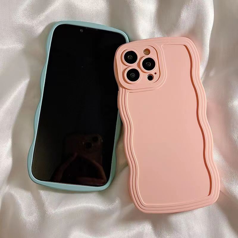 Ốp Điện Thoại Silicon Họa Tiết Gợn Sóng Màu Kẹo Cho iPhone XR X XS Max 7 8 6 6S Plus SE 2020