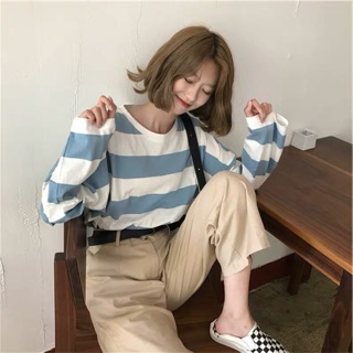 Áo Sweater Freesize kẻ to siêu hot trend 2020
