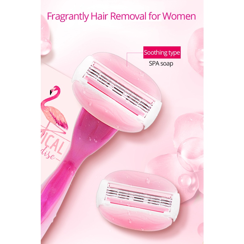 Gillette Venus Set 3 Lưỡi Dao Cạo 3 Lớp Kèm Thanh Xà Phòng Lưỡi Cạo Mịn Cơ Thể Cong Thay Thế Cho Nữ