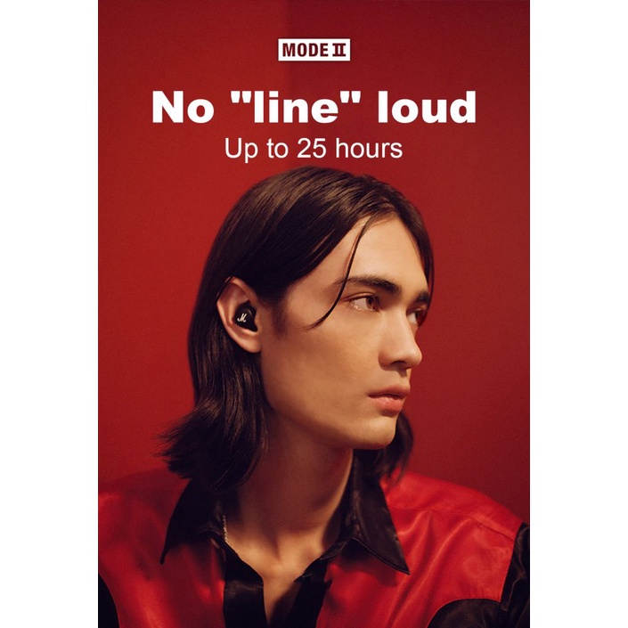 Tai Nghe Nhét Tai Thể Thao Không Dây Marshall Mode II Kết Nối Bluetooth Kèm Mic