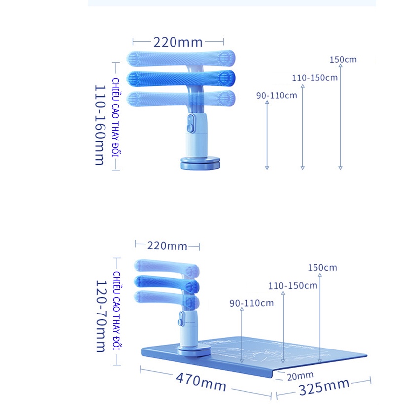 Giá đỡ ngực cho bé giá chống cằm chỉnh tư thế ngồi học chống cận thị đệm Silicon MP SPC108