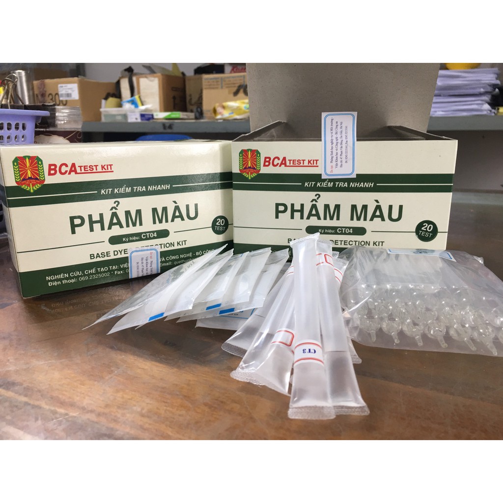 Kit kiểm tra nhanh phẩm màu trong bánh keo, mứt, nước giải khát