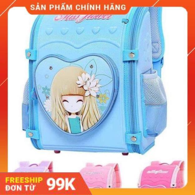 [Giảm 50%]  Cặp/ balo đựng sách vở chống gù cho bé gái hình công chúa chống gù lưng cao cấp