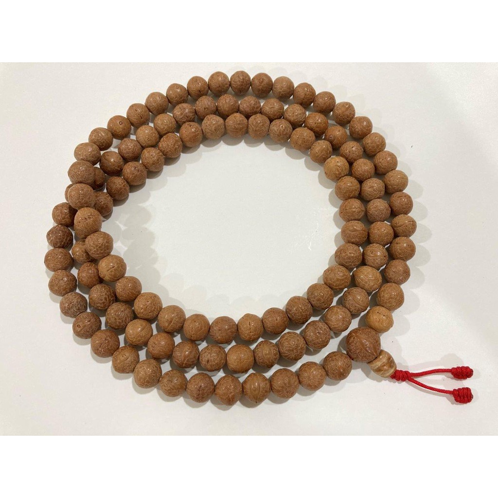 Chuỗi 108 hạt bồ đề Phật nhãn (mắt Phật) tự nhiên Nepal 12mm - 13mm / Nepali Handmade Natural Bhodi Chitta Mala