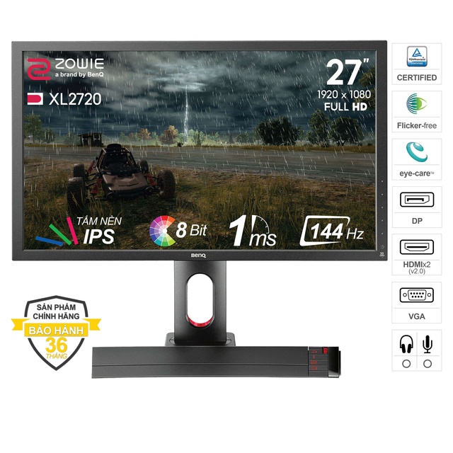 Màn hình BenQ Zowie XL2720 27 inch Full HD 1920 x 1080 1ms 144Hz TN -Hàng Chính Hãng