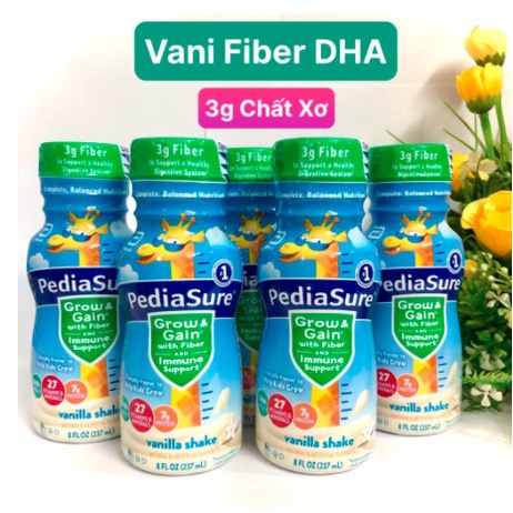 [Date 2022]Thùng 24 chai Sữa nước Pediasure Vani Fiber DHA Grow Gain 237ml Mỹ (Xanh Lá)