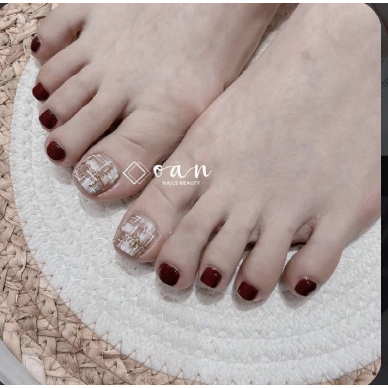 B9 Bộ 24 móng chân giả giá rẻ kèm keo dũa