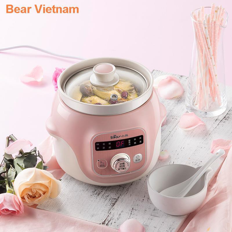 ✢¤❃Nồi cơm điện Bear sứ hầm súp nấu cháo bb mini tự động ăn dặm cho bé 1-2 người