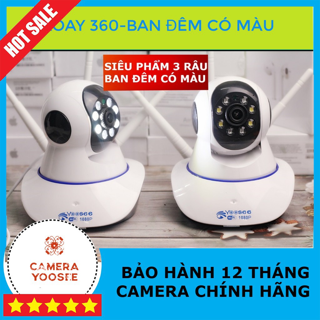 Camera YooSee 2.0MP - 1080P - Ban đêm có màu - Xoay 360đ - Đàm thoại 2 chiều - Báo động chống trộm