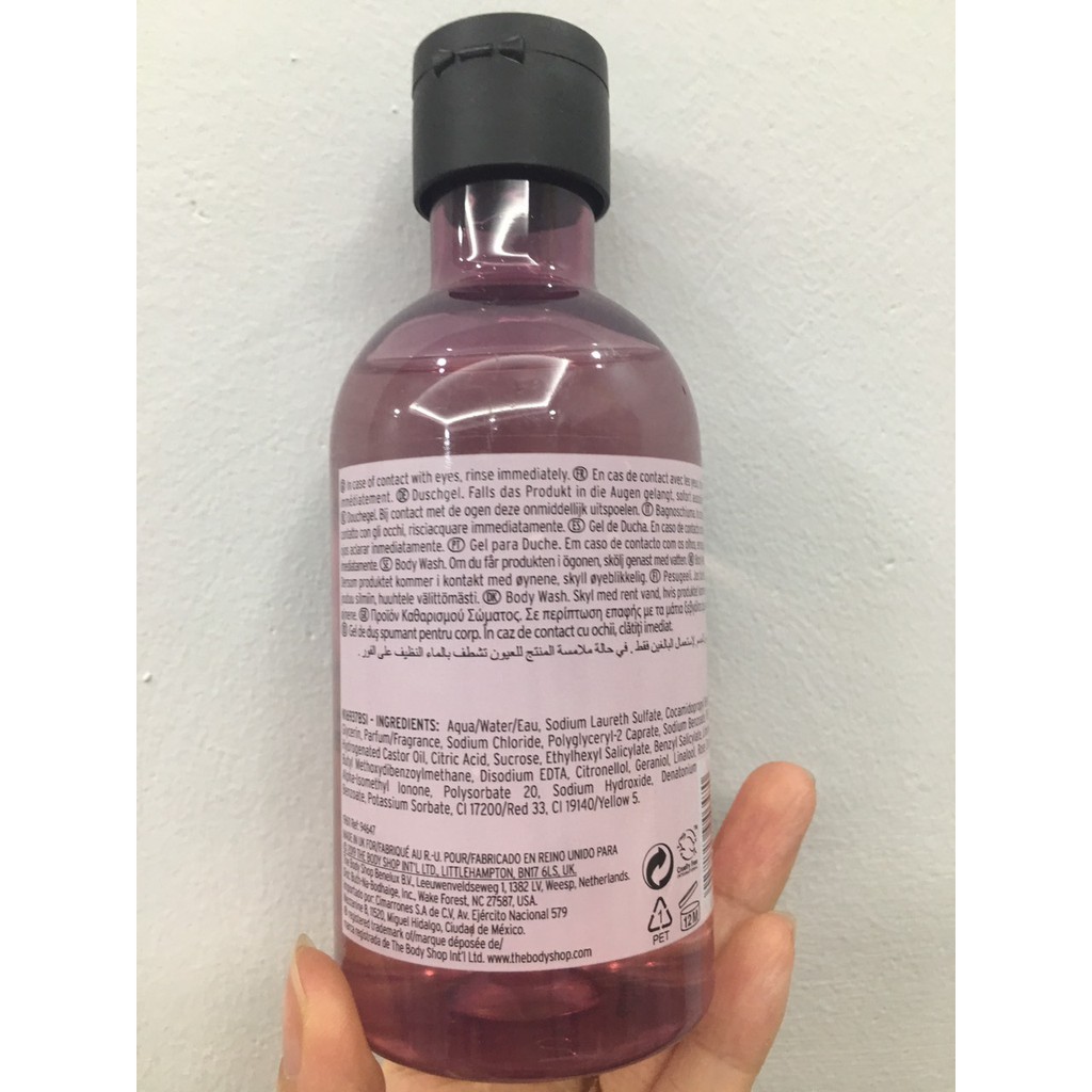 Sữa Tắm British Rose ( Hoa Hồng) Shower Gel 250ML The Body Shop