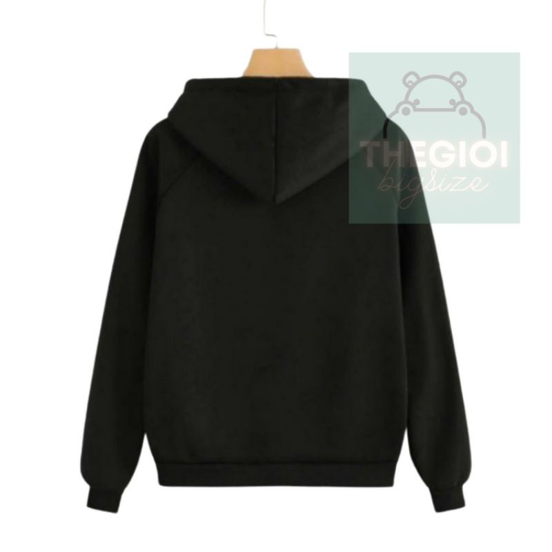 Áo hoodie khóa zip unisex - áo khoác chống nắng bigsize unisex nam nữ 40kg - 85kg