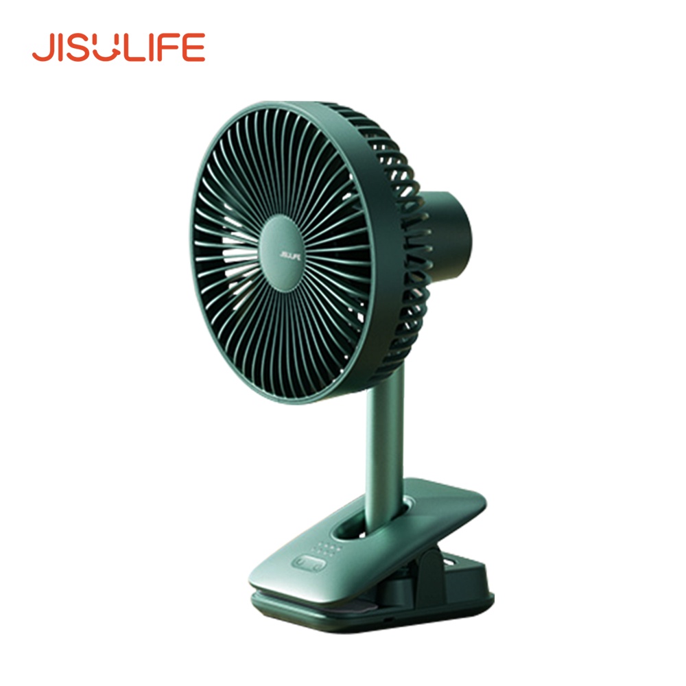 Quạt mini kẹp bàn, kẹp nôi tự động xoay Jisulife FA13R - Cài đặt chế độ hẹn giờ tiện lợi - Dung lượng pin 8000 mAh