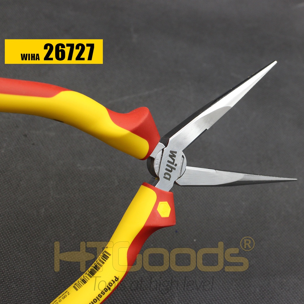 Kìm mỏ nhọn 200mm cách điện 1000V Wiha 26727