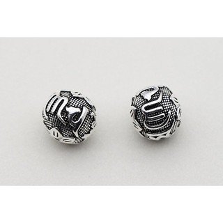 Charm tròn bạc thái S925 khắc OMH ( PKB3403 ) .