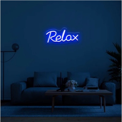 Đèn led neon sign 'Realax' nhiều màu thư giãn ánh sáng với dải ánh sáng đèn neon , decor làm nổi căn phòng của bạn