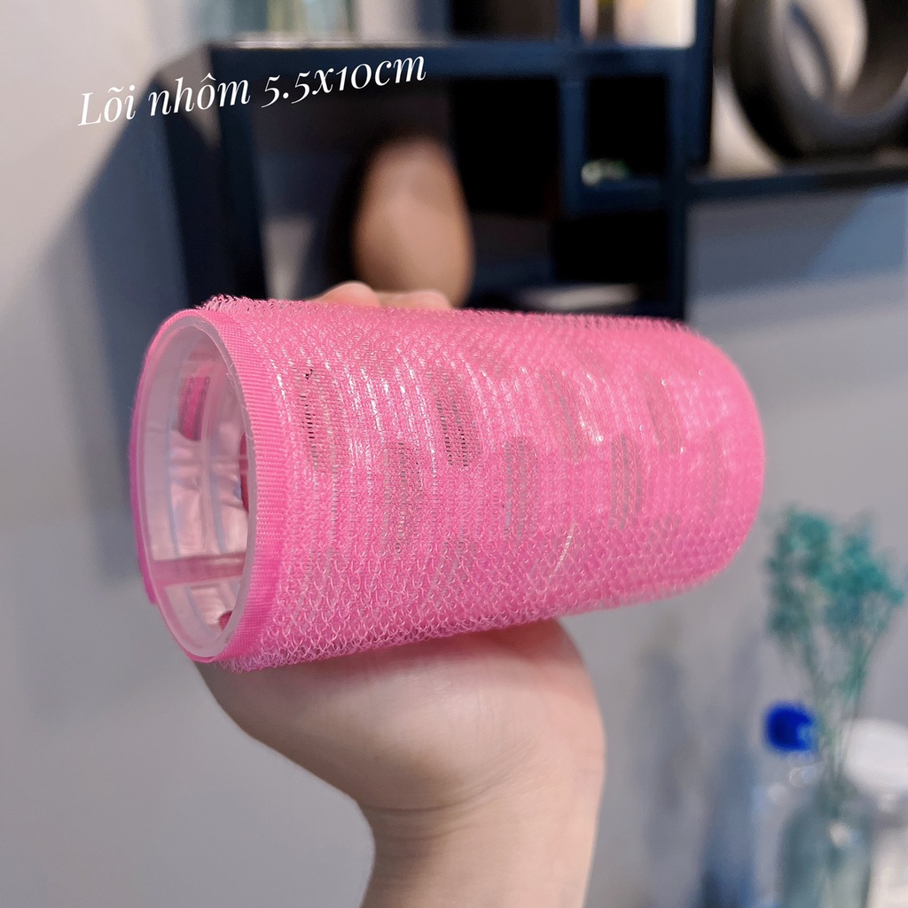 Lô cuốn tóc Hàn Quốc lõi nhôm size lớn 5.5x10cm tự dính uốn mái dài cỡ lớn