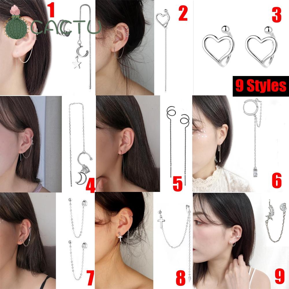 Áo Không Xỏ Lỗ Thời Trang Dùng Làm Quà Tặng Trong Bữa Tiệc|Khuyên Tai CZ Dáng Dài Thời Trang Sang Trọng