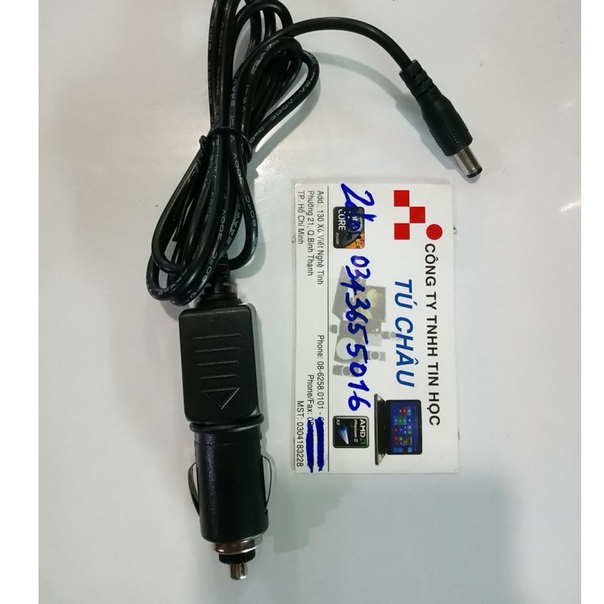 Dây cáp sạc trên Ô tô: Đầu tẩu thuốc sạc 12V - 24V trên Ô tô - Chuẩn cắm 5.5mm