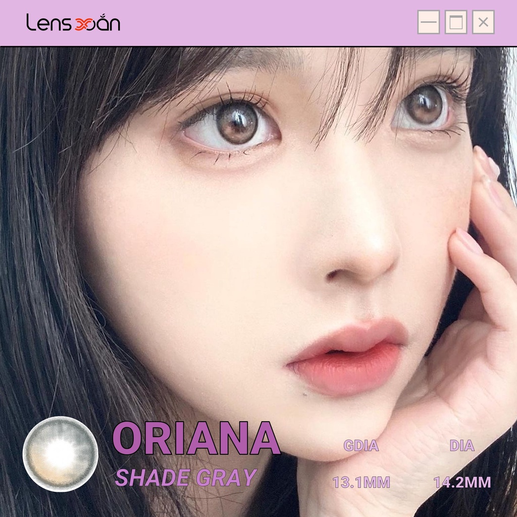 KÍNH ÁP TRÒNG ORIANA SHADE GRAY CỦA ISHA : Lens xám tạo highlight phủ bóng cho mắt | Lens Xoắn ( GIÁ 1 CHIẾC, ĐỌC LƯU Ý)