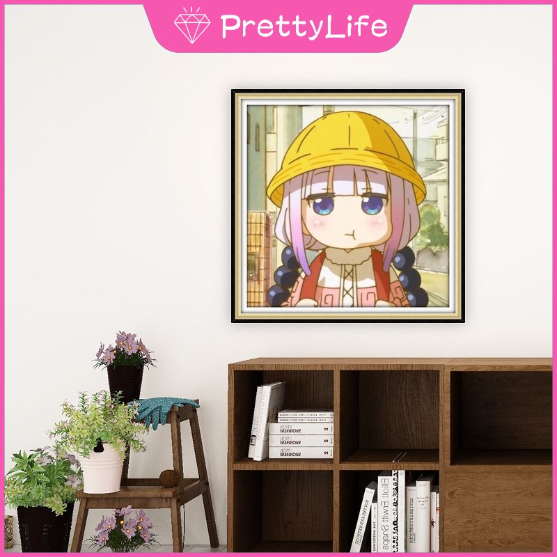 Bộ Tranh Đính Đá 5D Tự Làm Hình Hoạt Hình Nhật Bản Trang Trí Nhà Cửa 30x30cm / 40x40cm / 50x50cm