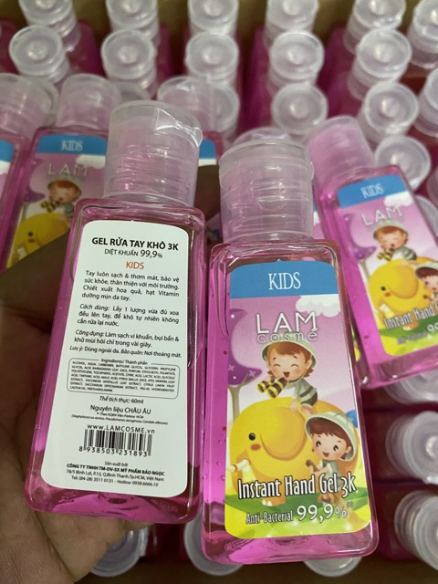 Gel rửa tay khô Lamcosme 60ml mùi KIDs  hàng chính hãng | BigBuy360 - bigbuy360.vn