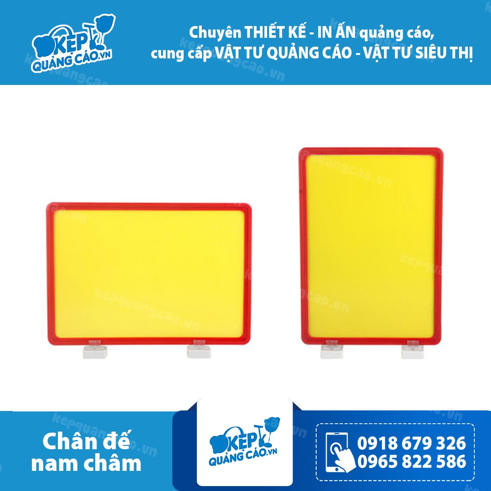 Bộ đế từ kép kèm khung kích thước A4, A3 - Khung bảng giá A5 A6 kèm chân kẹp có nam châm từ trường - E15