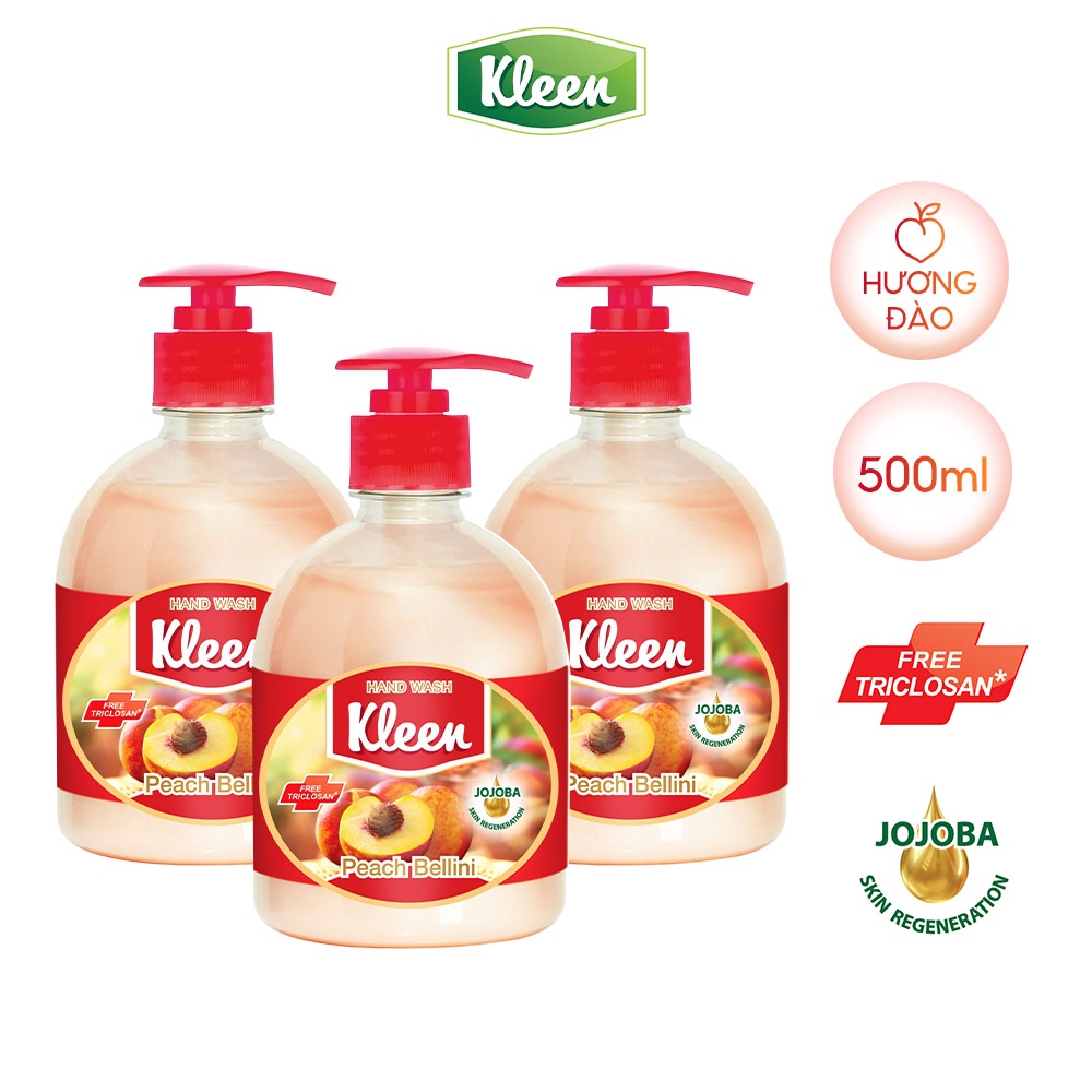 Combo 3 chai sữa rửa tay Kleen 500ml/chai