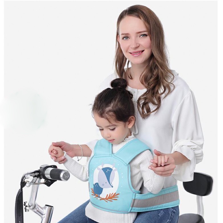 Đai đi xe máy cho bé, Đai nịt an toàn cho bé khi ngồi xe máy với 2 tư thế ngồi
