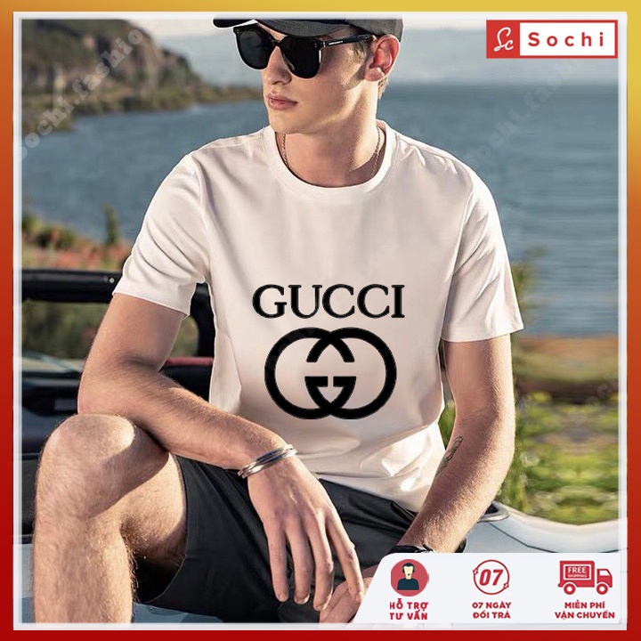 Áo thun unisex nam tay ngắn cổ tròn, áo phông nam thời trang GUCCl chất cotton mát mịn CZ632