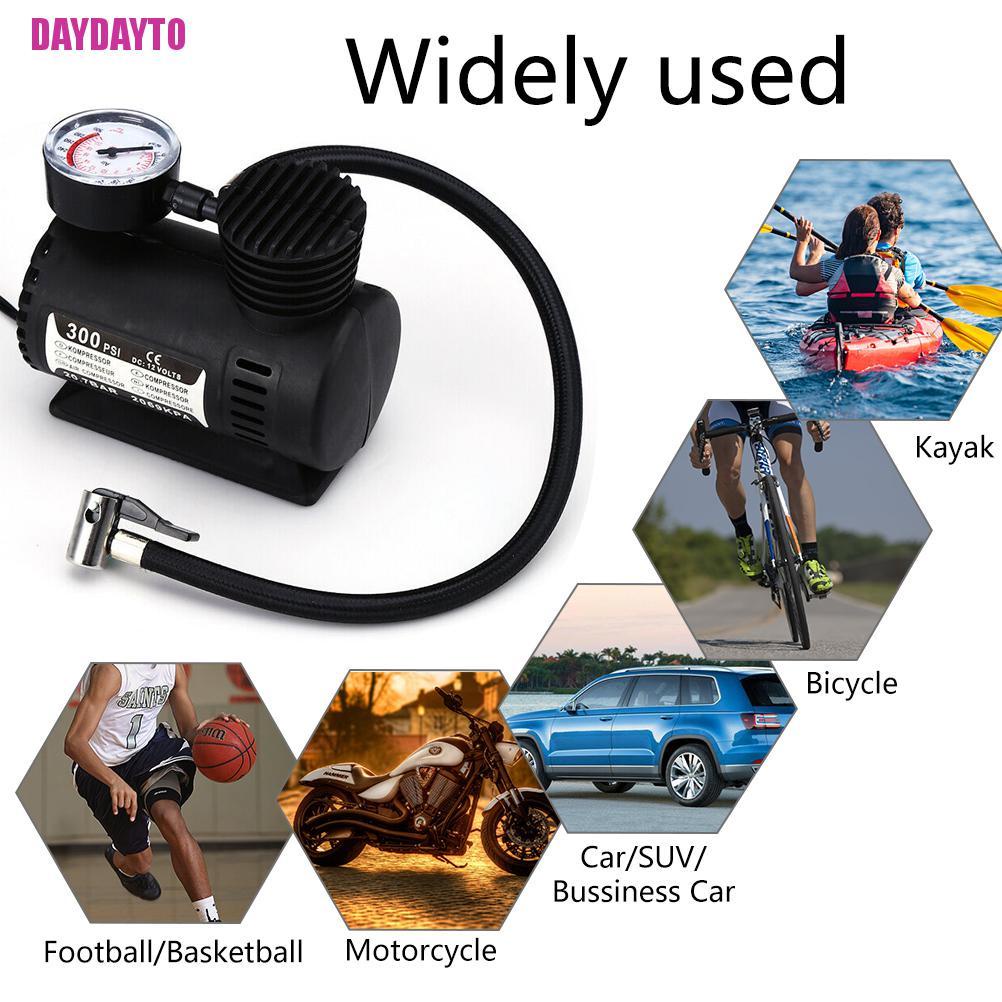 [DAYDAYTO] 12V 300PSI Mini Car Air Pump Portable Tire Air Pump