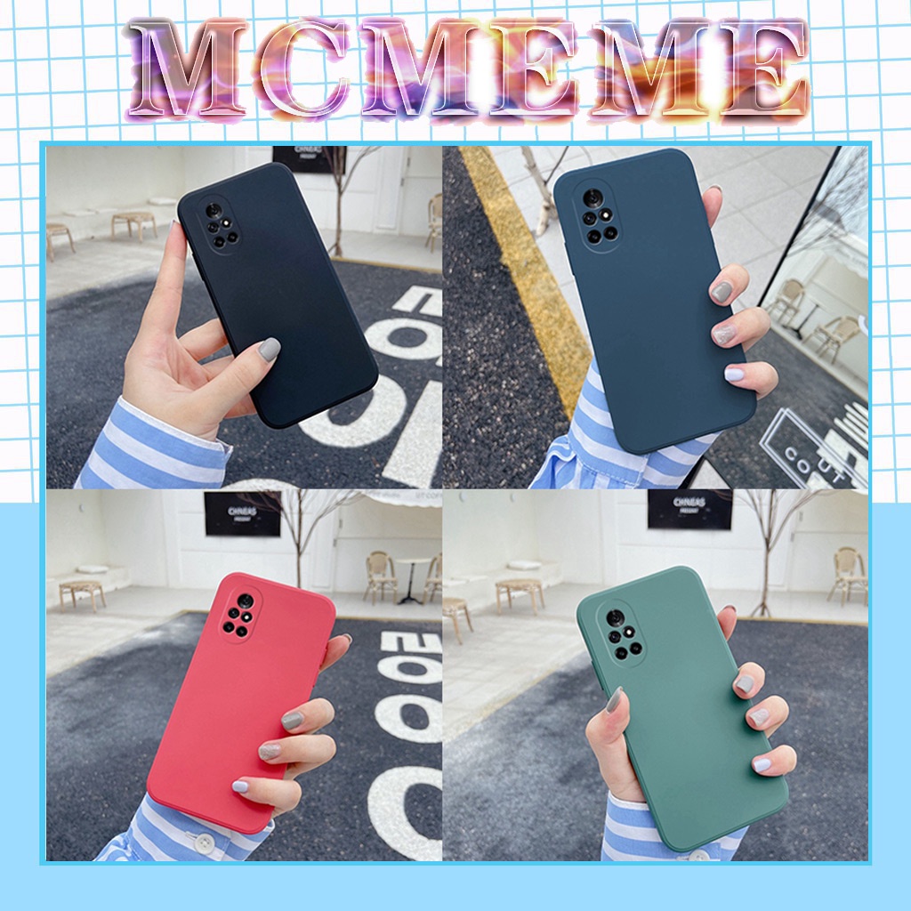 Ốp điện thoại silicon mềm dáng vuông màu trơn bảo vệ camera cho HUAWEI Mate 50 40 30 20 Pro Lite Plus