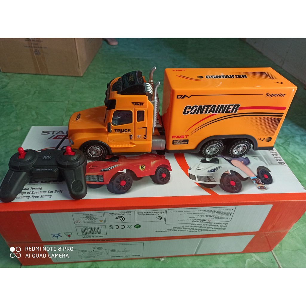 Đồ chơi Xe ô tô Container điều khiển từ xa VBCare dài 36cm quà tặng Enfa
