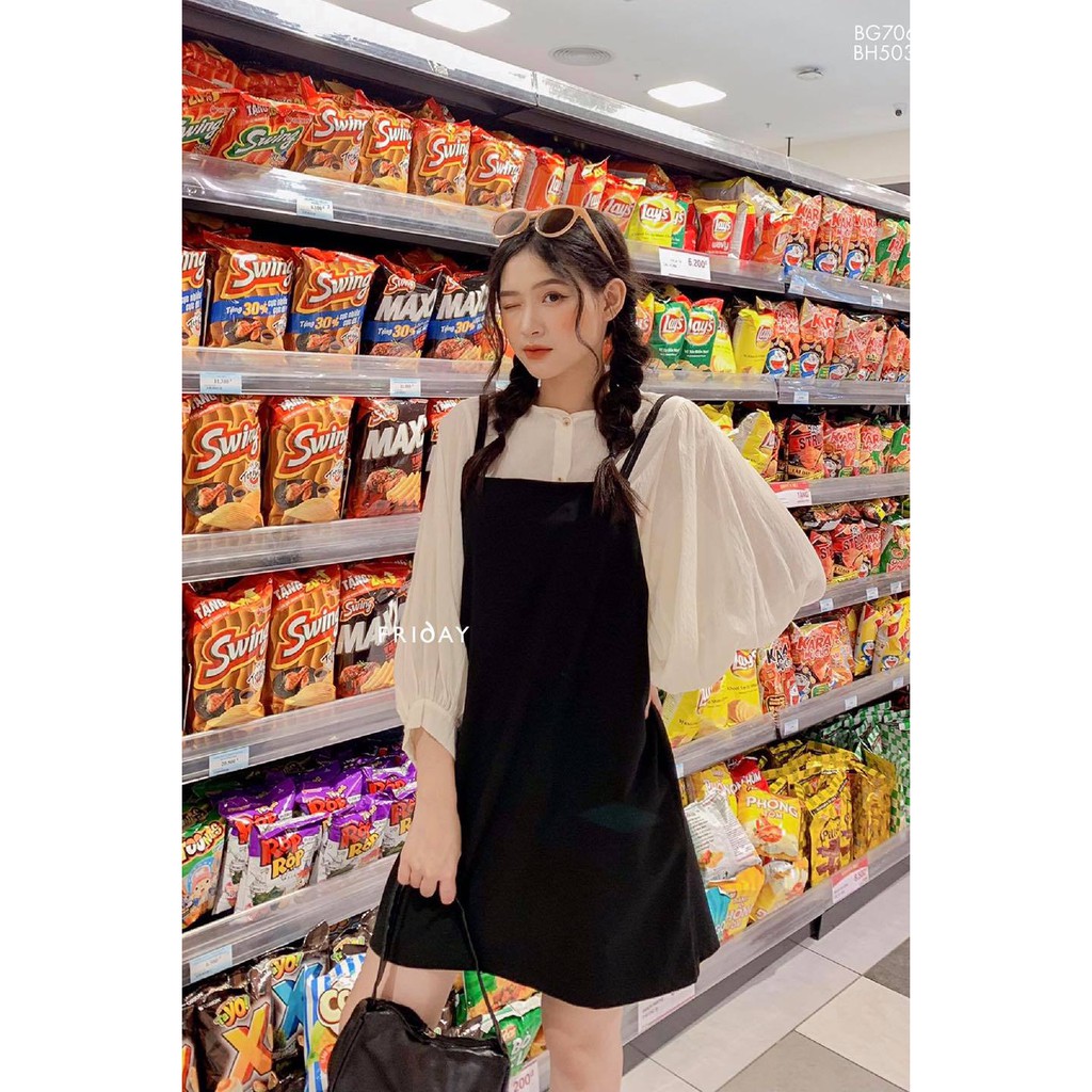 Váy yếm cho nữ váy 2 dây thiết kế freesize Friday | BigBuy360 - bigbuy360.vn