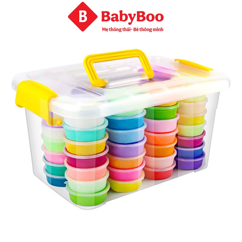 Đất sét tự khô nhật 36 màu Babyboo, Đất nặn an toàn cho bé, siêu nhẹ dễ dàng tạo hình trang trí cho bé