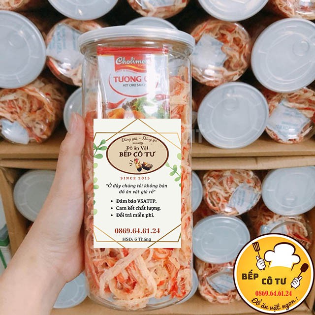 Khô mực hấp nước dừa xé sợi cay chuẩn vị Bếp Cô Tư | BigBuy360 - bigbuy360.vn