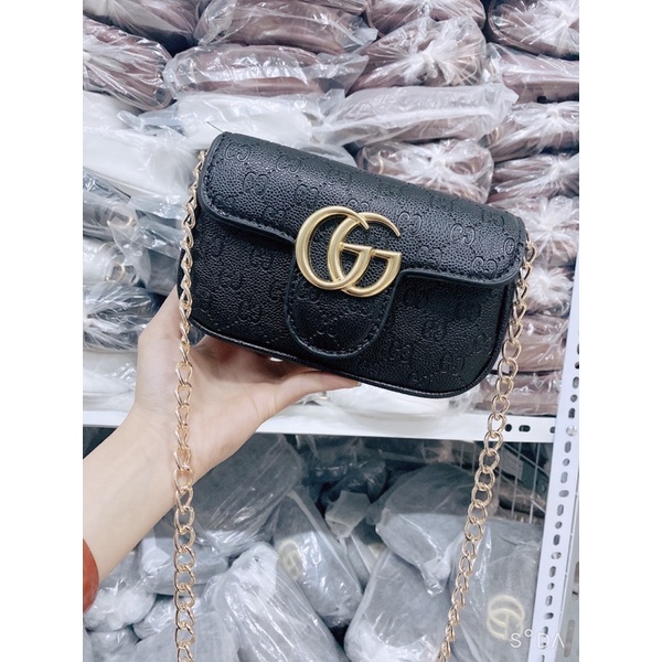 Túi Đeo Chéo Nữ  Túi Vân G.C in Dây Xích