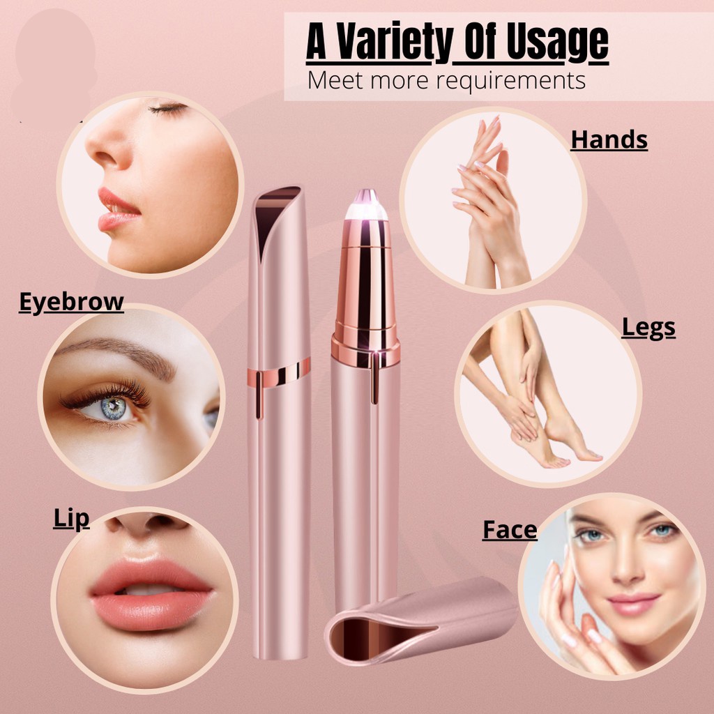 Bút tỉa lông mày-Máy tỉa lông mày làm đẹp cho chị em, sạc điện với lưỡi cạo 360 đa năng tạo kiểu chân mày A2 theo ý muốn