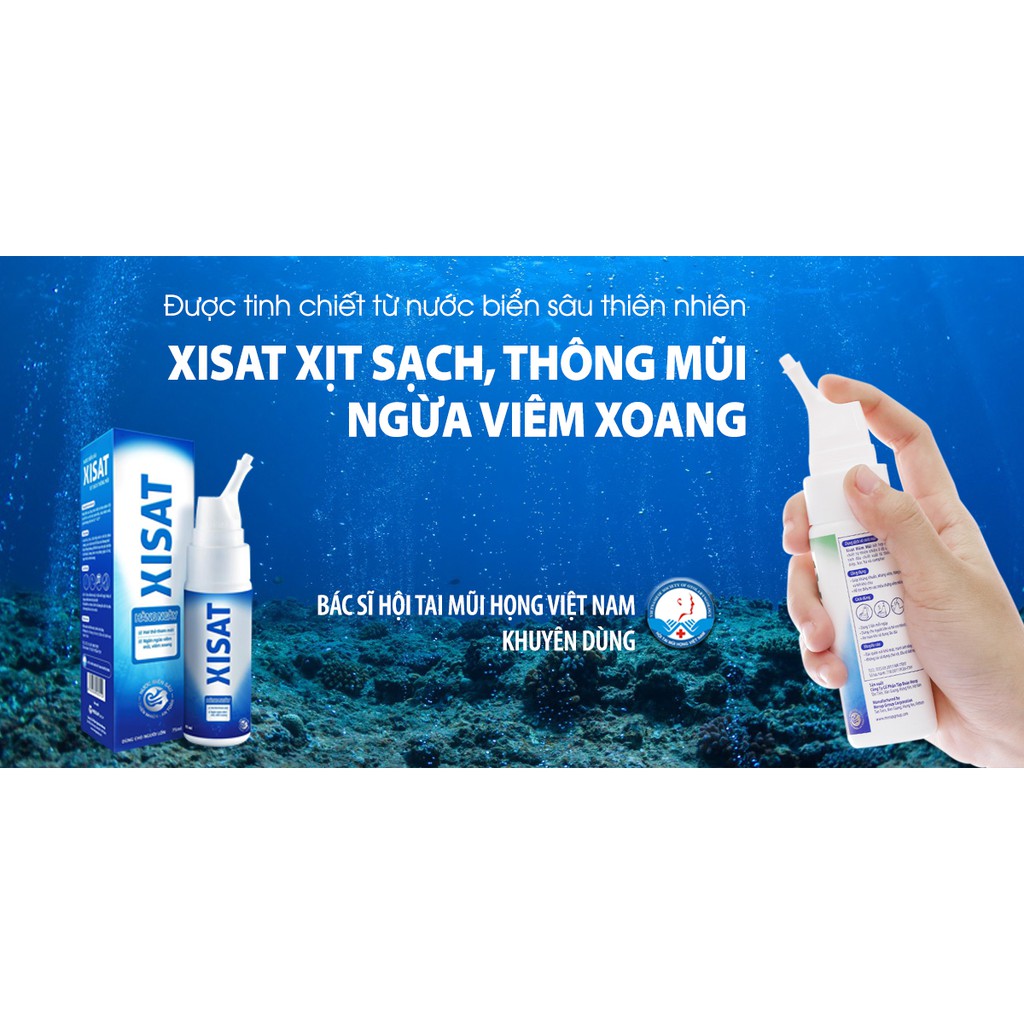 XỊT RỬA MŨI XISAT CHO TRẺ EM VÀ NGƯỜI LỚN Chai 75ml- Minpharmacy