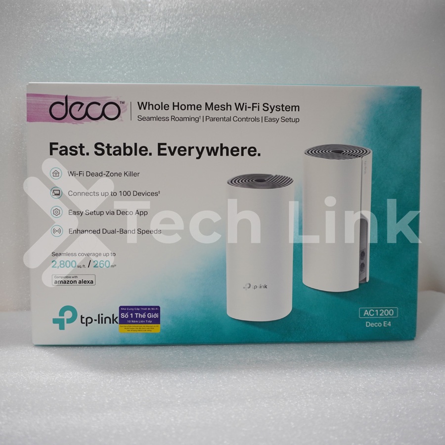 [Hỏa tốc] Hệ Thống Wi-Fi Mesh TP-Link Deco E4 Dành Cho Gia Đình Chuẩn AC1200