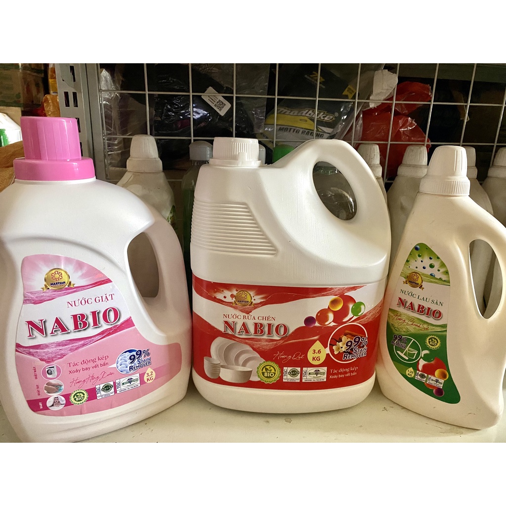 Nước Rửa Chén, Nước Lau Sàn, Nước Giặt Hữu Cơ NABIO