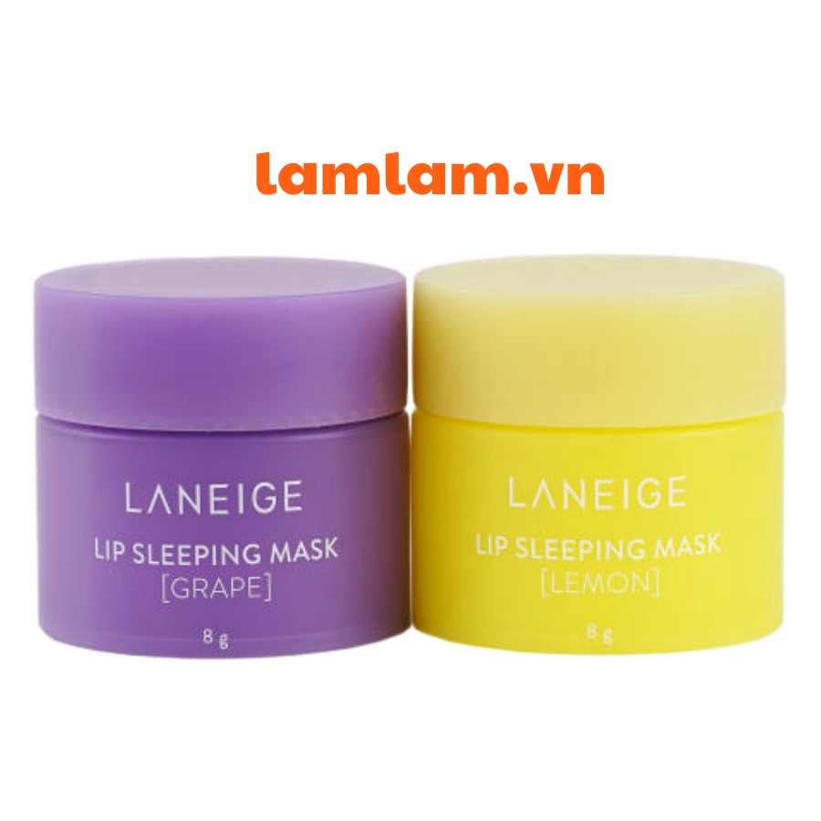 Bộ Mặt Nạ Ngủ Cho Môi Laneige Lip Sleeping Mask Grape &amp; Lemon Kit 8g*2