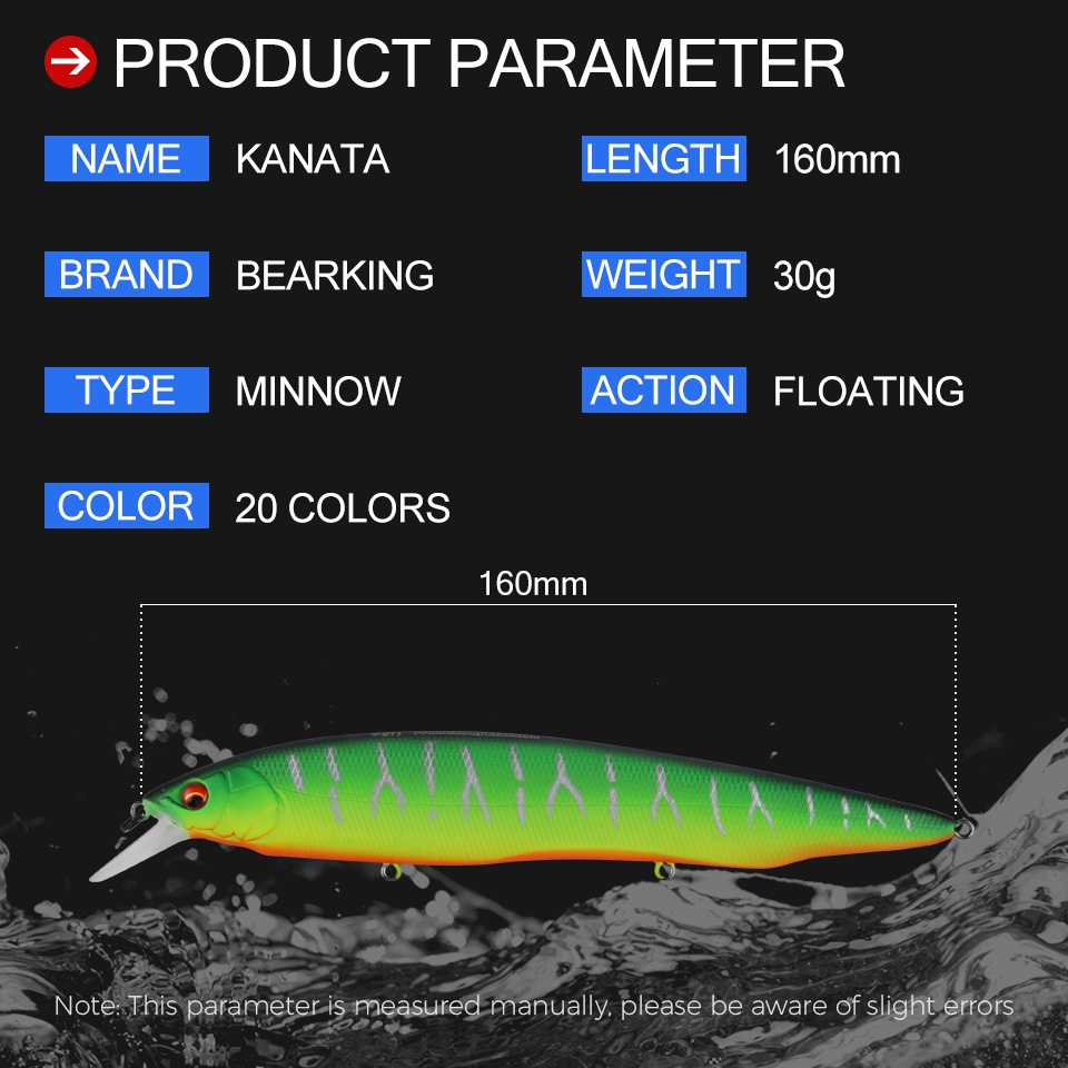 Mồi Câu Cá Nhân Tạo KANATA 160mm 30g