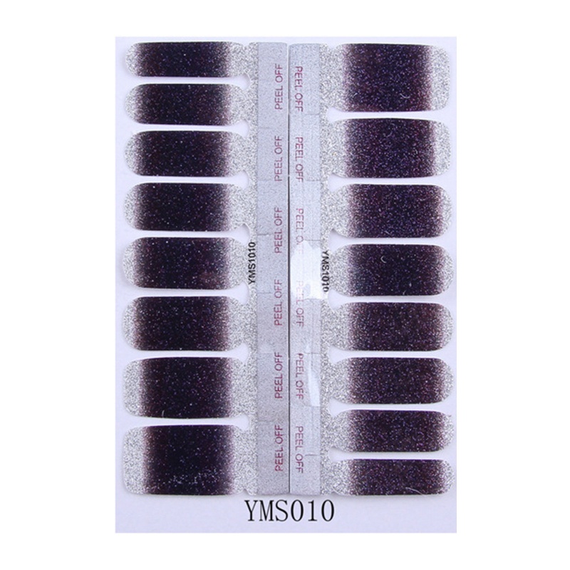 Miếng Dán Gel Trang Trí Móng Tay Màu Gradient Lấp Lánh DIY