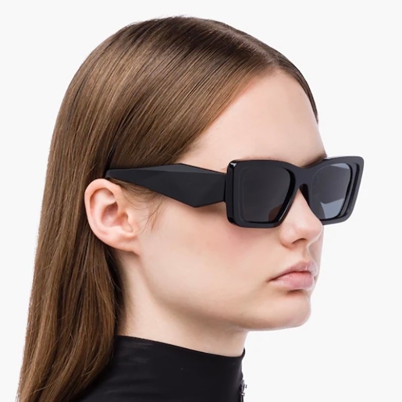 Kính Mát Gọng Chữ Nhật Oversize Phong Cách Retro Thời Trang Cho Nam