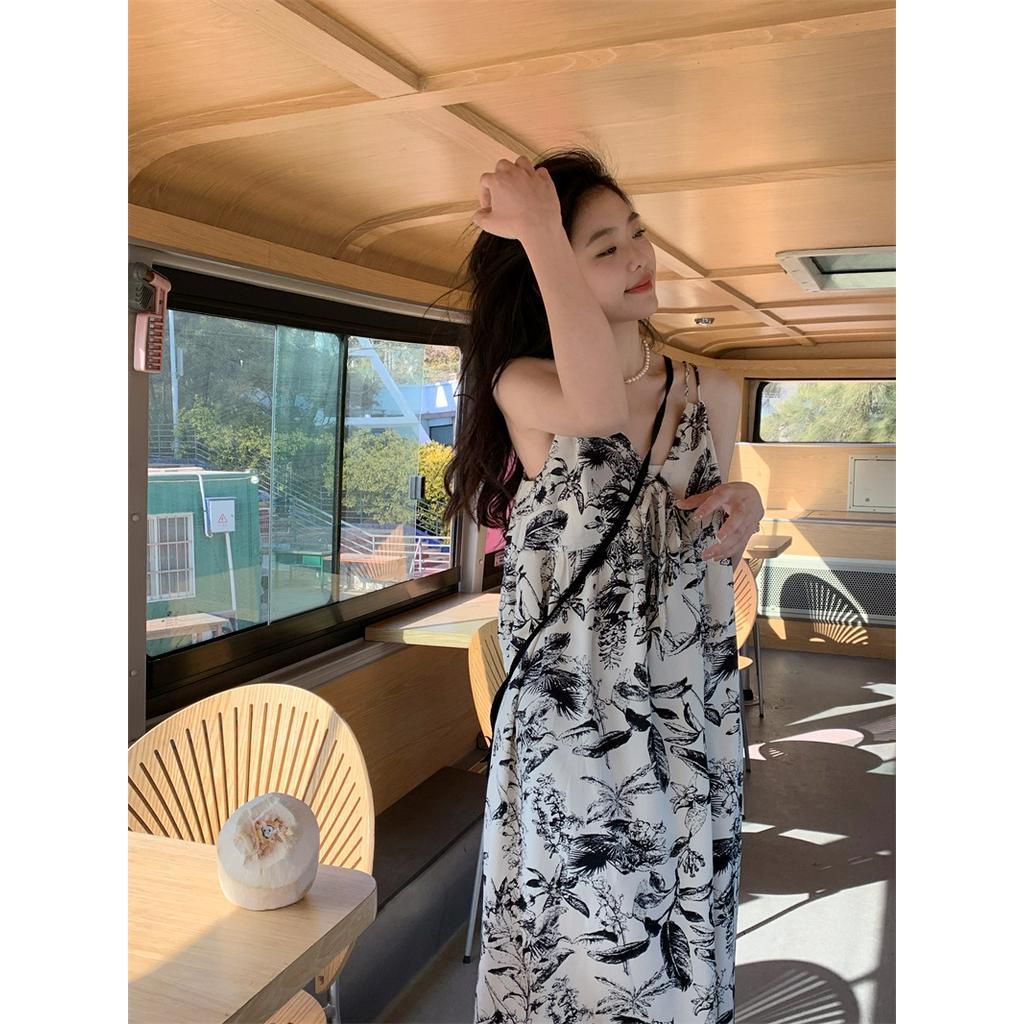 63378 Phong Cách Mới Váy Yếm Vẽ Mực