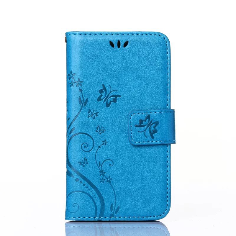 For LG K3 2017 Case Embossed Butterfly Flower PU Leather Wallet Flip Stand Cover